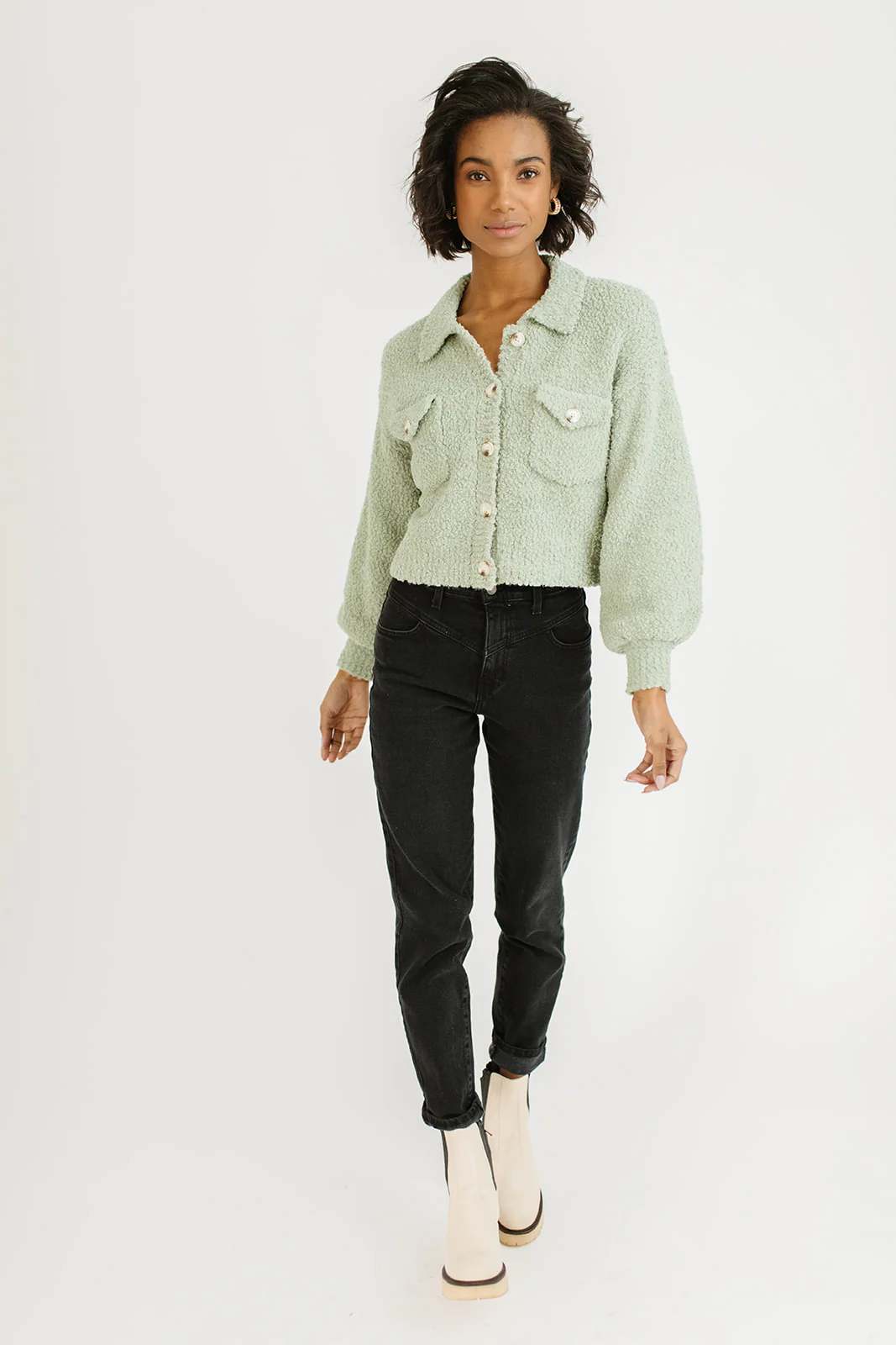 yummy yummy sage sweater - Image 2
